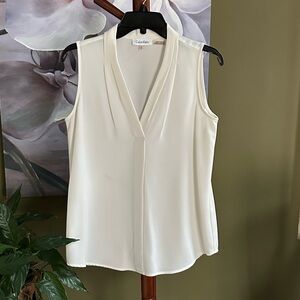 Calvin Klein Ivory sleeveless blouse / Top